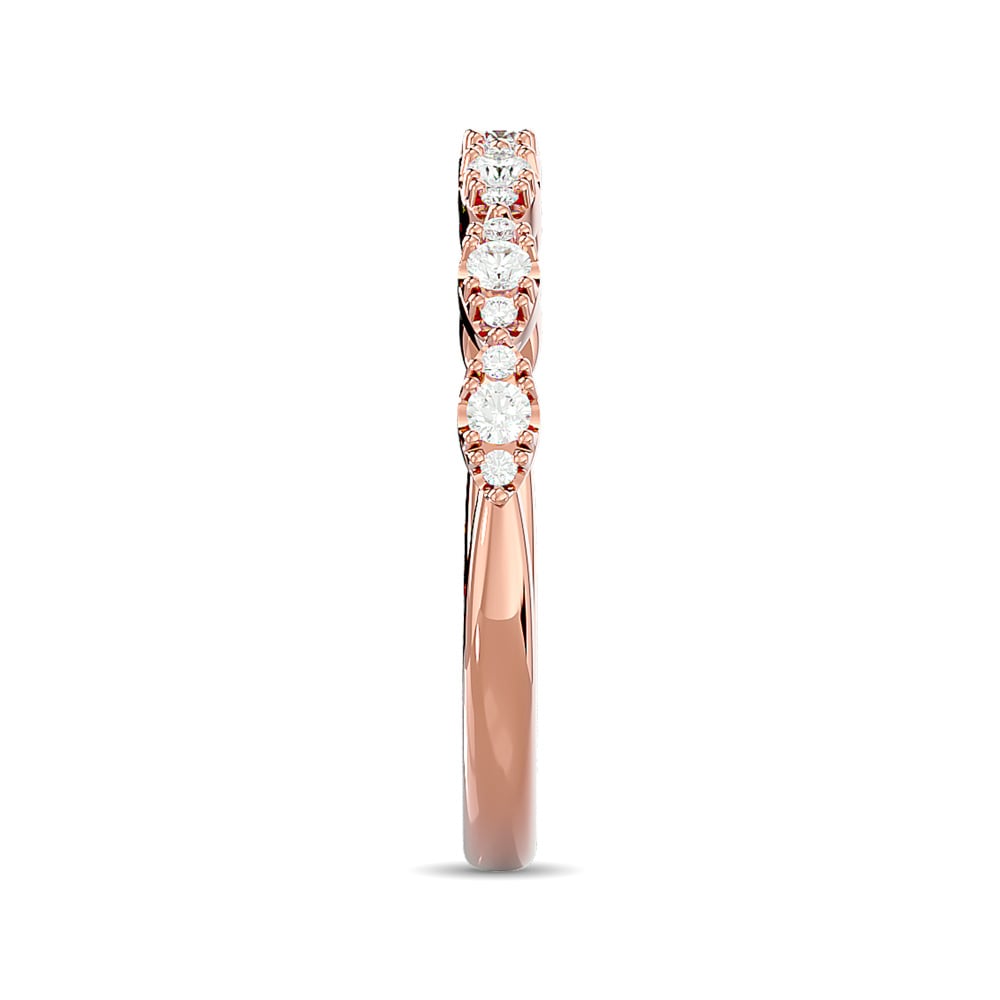 Diamond Wedding Band 1/5 Ct.tw in 14K Rose Gold