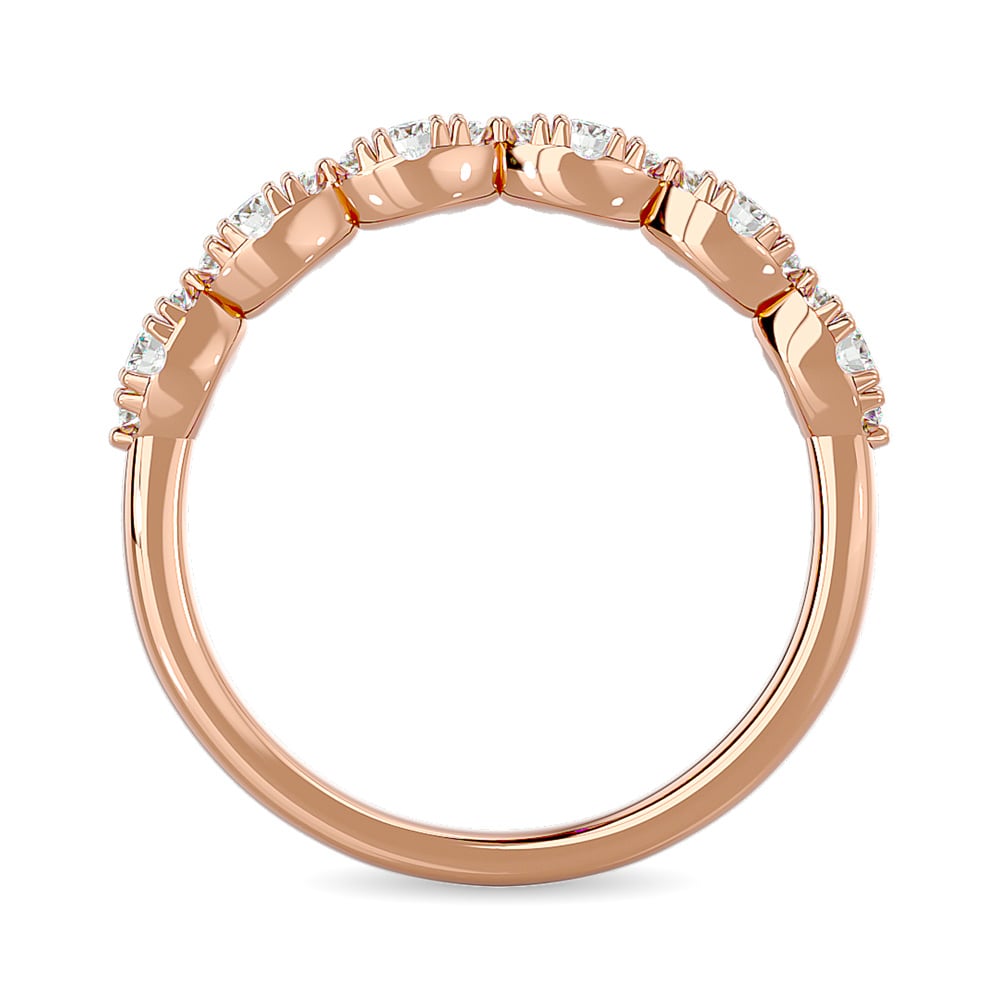 Diamond Wedding Band 1/5 Ct.tw in 14K Rose Gold