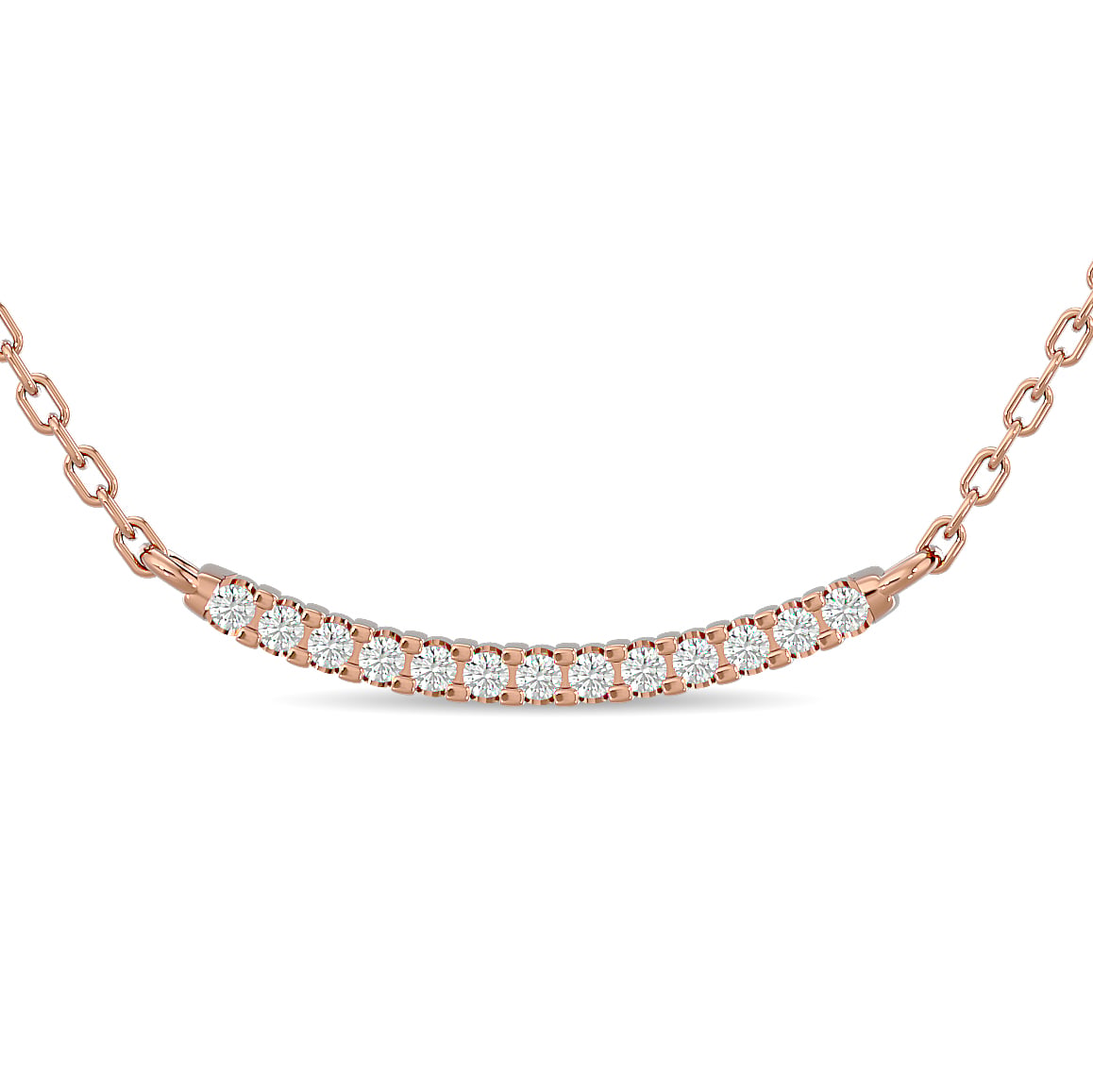 Diamond 1/6 Ct.tw Fashion Necklace in 10K Rose Gold