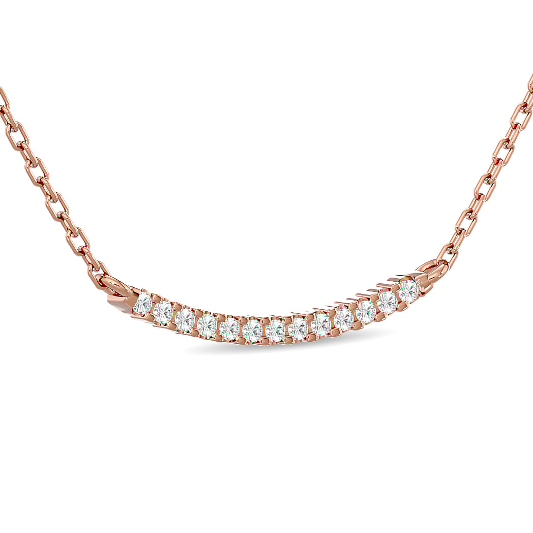 Diamond 1/6 Ct.tw Fashion Necklace in 10K Rose Gold