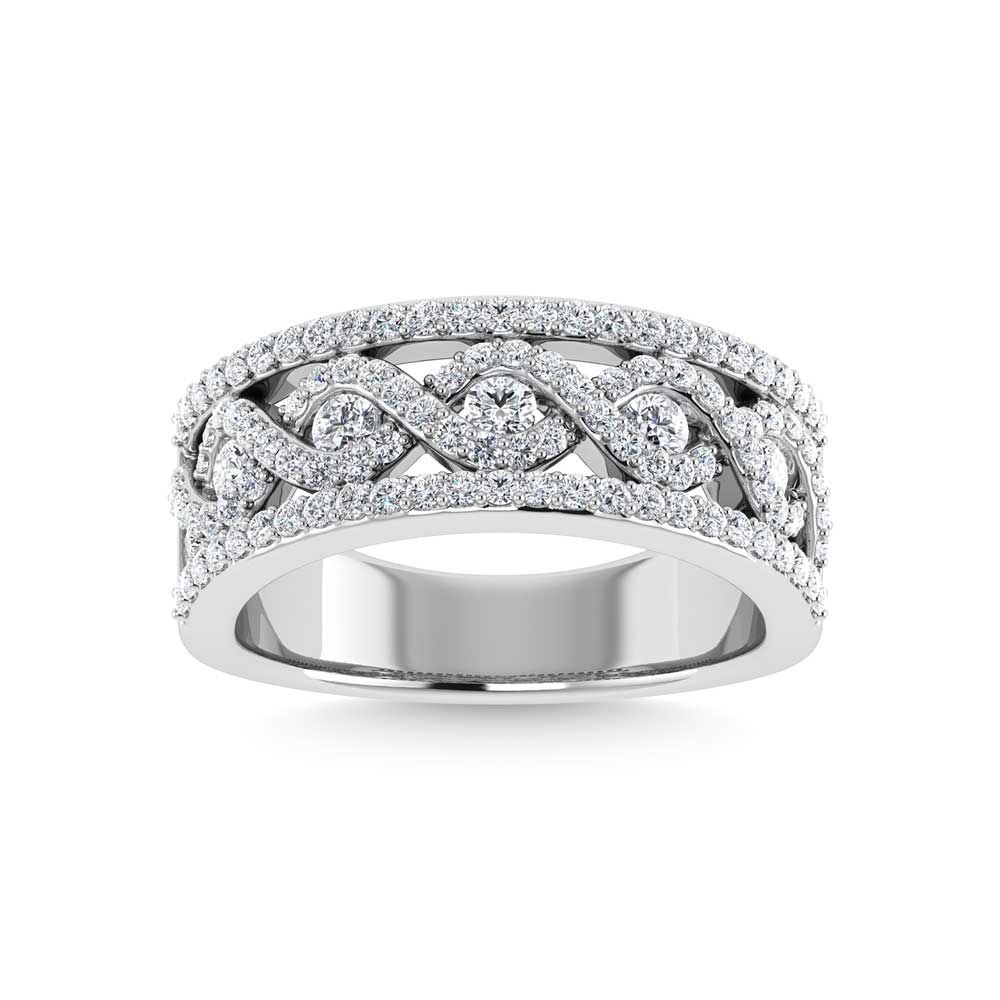 Diamond 3/4 Ct.tw Fashion Band in 14K White Gold