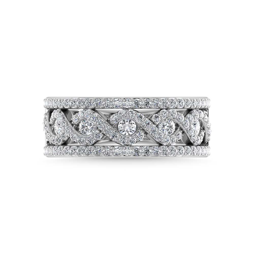 Diamond 3/4 Ct.tw Fashion Band in 14K White Gold