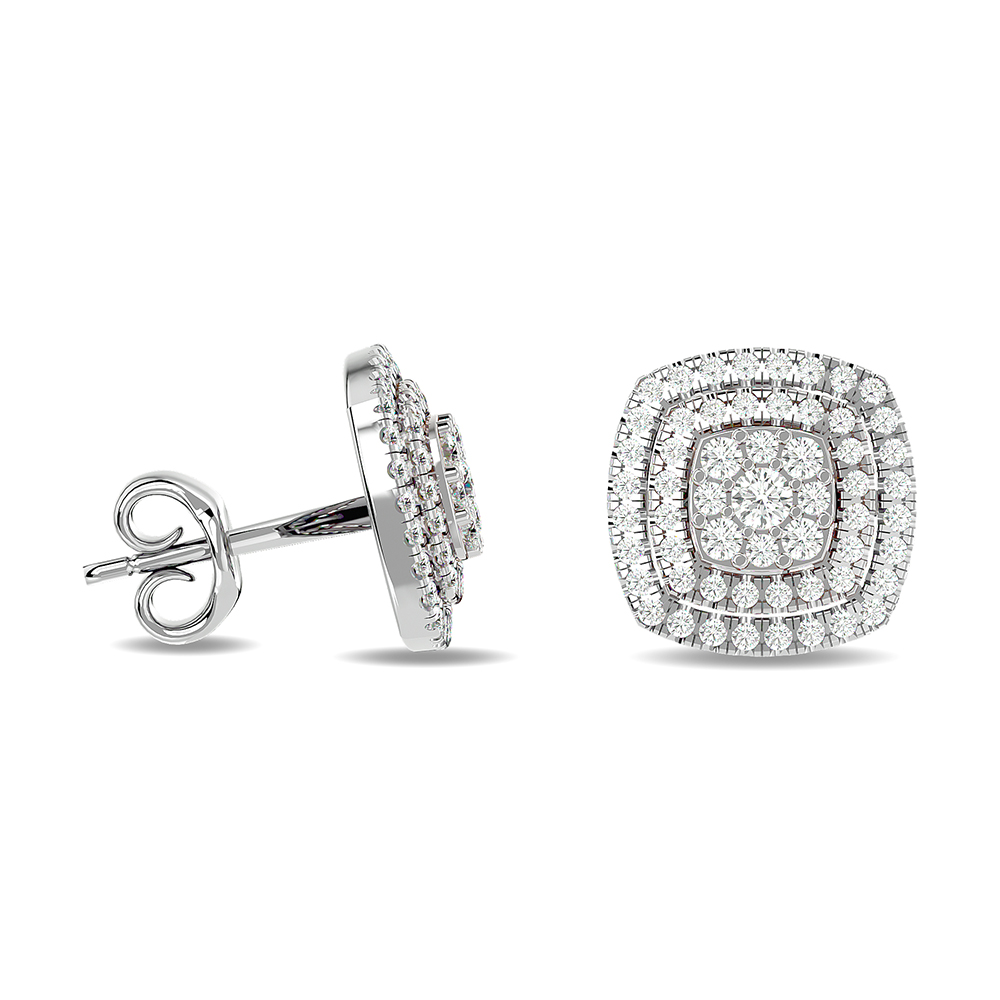 Diamond 5/8 Ct.tw Fashion Earrings in 10K White Gold