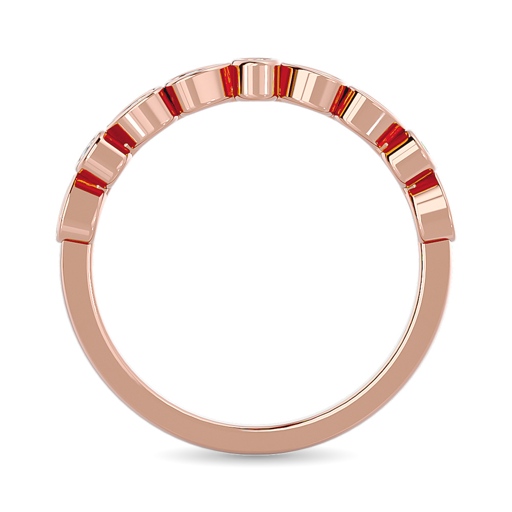 Diamond Stackable Band 1/10 Ct.tw in 10K Rose Gold