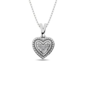 Diamond 1/50 Ct.tw Heart Pendant in Sterling Silver