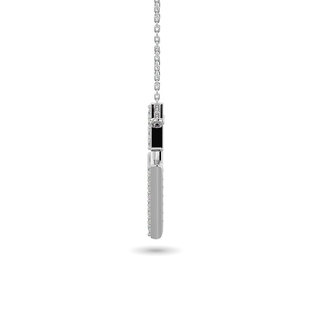 10KT WHITE GOLD 1/6CT.TW DIAMOND NECKPIECE