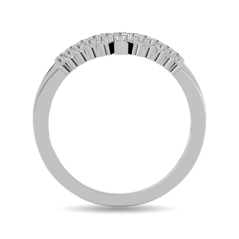 Diamond 1/3 Ct.tw Chevron Band in 10K White Gold
