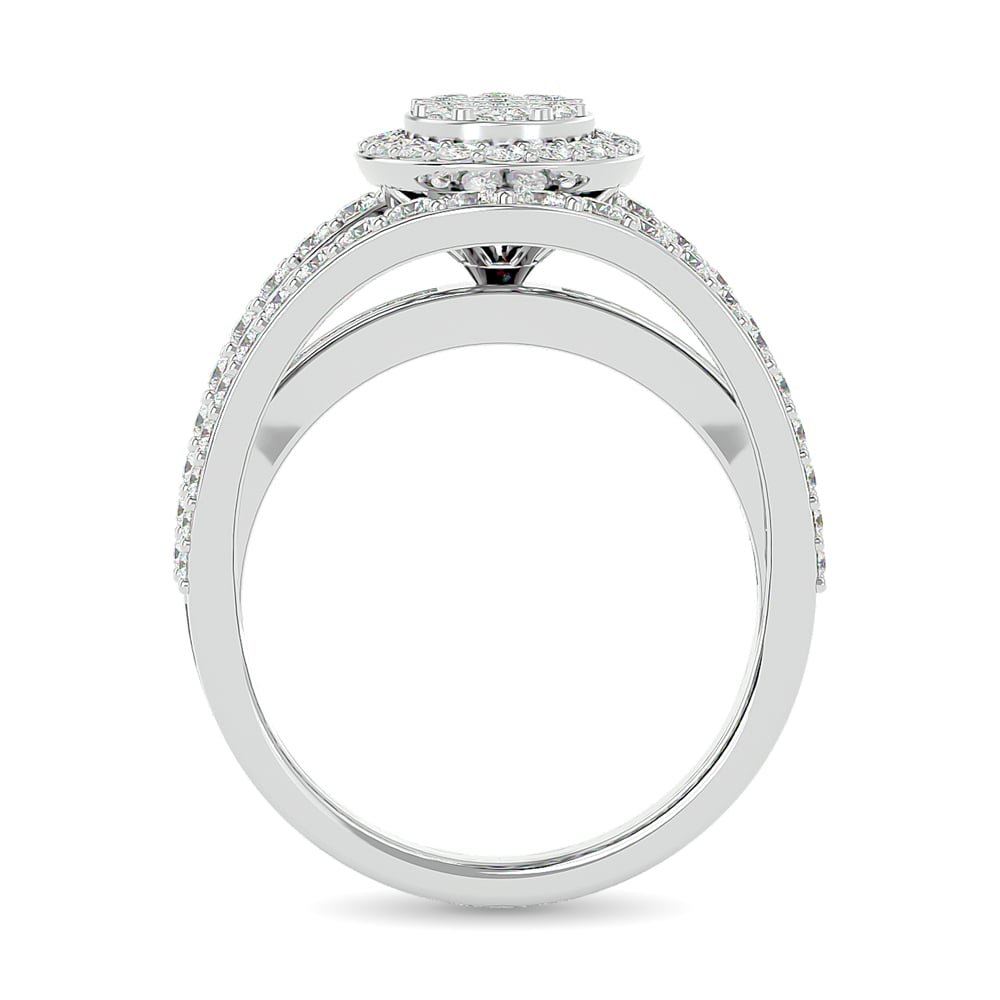 Diamond Engagement Ring 1 1/2 Ct.tw in 14K White Gold