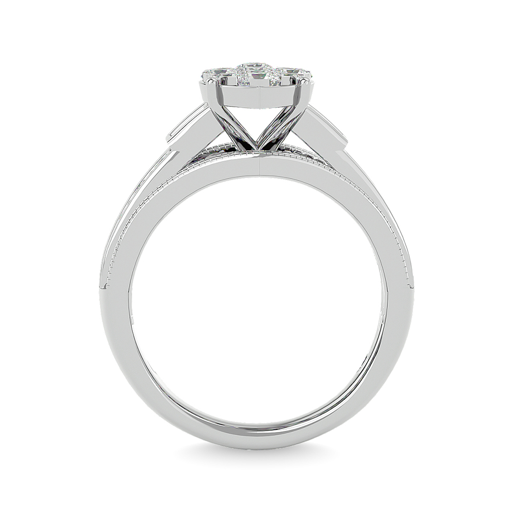 Diamond Engagement Ring 1 1/2 Ct.tw in 14K White Gold