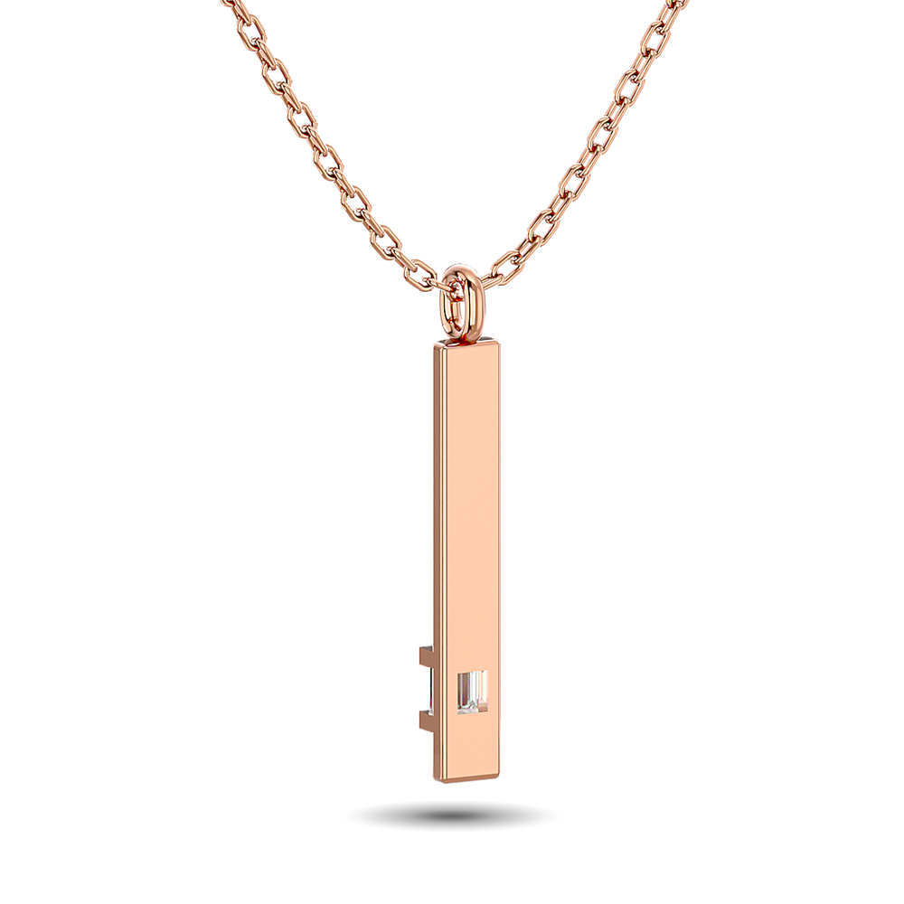 Diamond Bar Pendant 1/50 Ct.tw in 10K Rose Gold