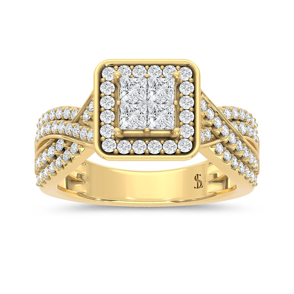 Diamond Engagement Ring 1 Ct.tw in 14K Yellow Gold