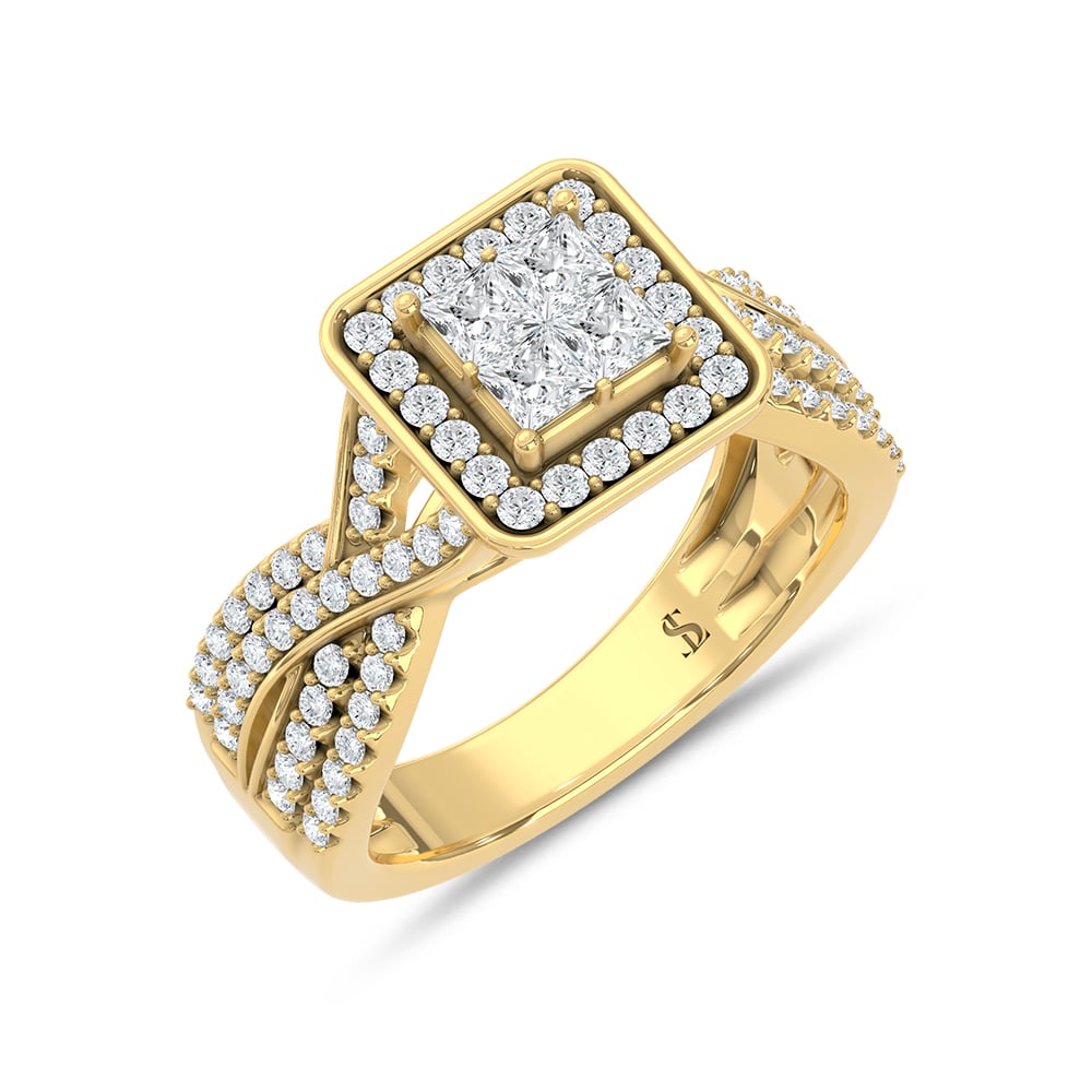 Diamond Engagement Ring 1 Ct.tw in 14K Yellow Gold