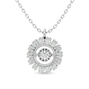 10KT WHITE GOLD 1/6CT.TW DIAMOND PENDANT