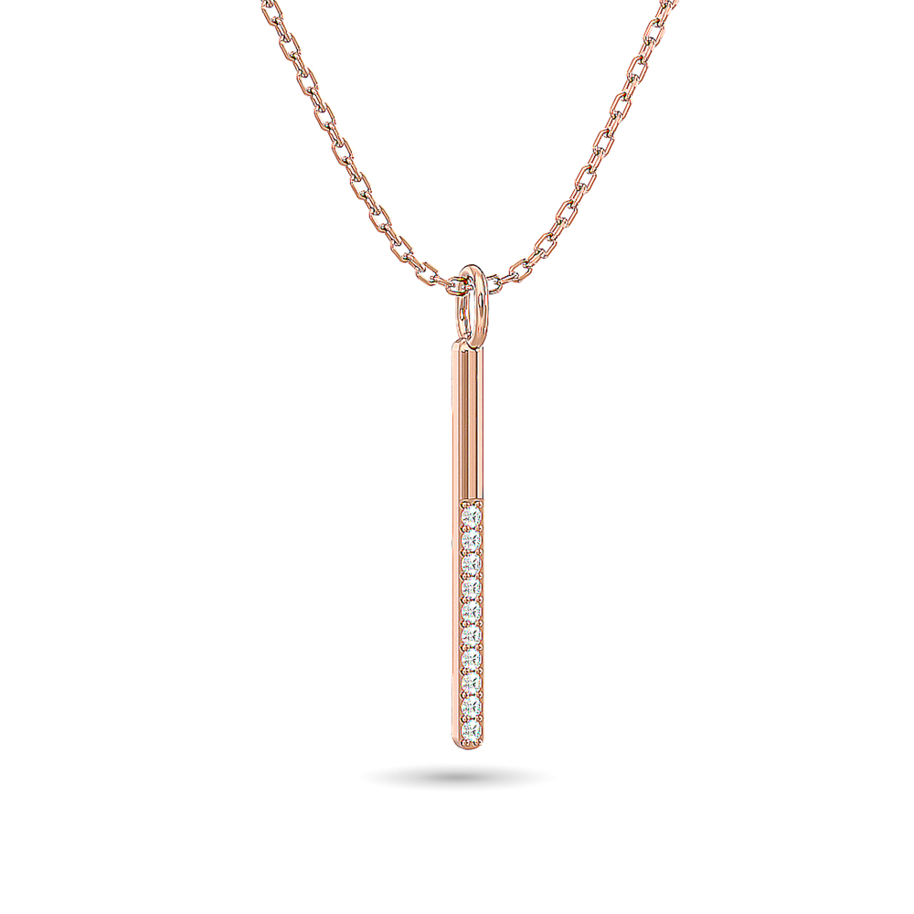 Diamond 1/10 Ct.tw Fashion Pendant in 10K Rose Gold