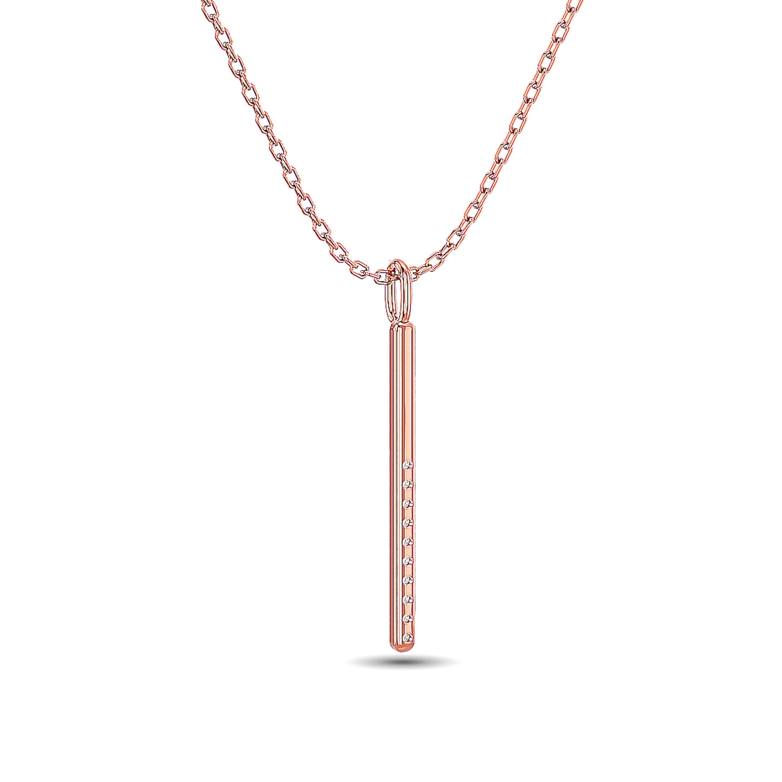 Diamond 1/10 Ct.tw Fashion Pendant in 10K Rose Gold