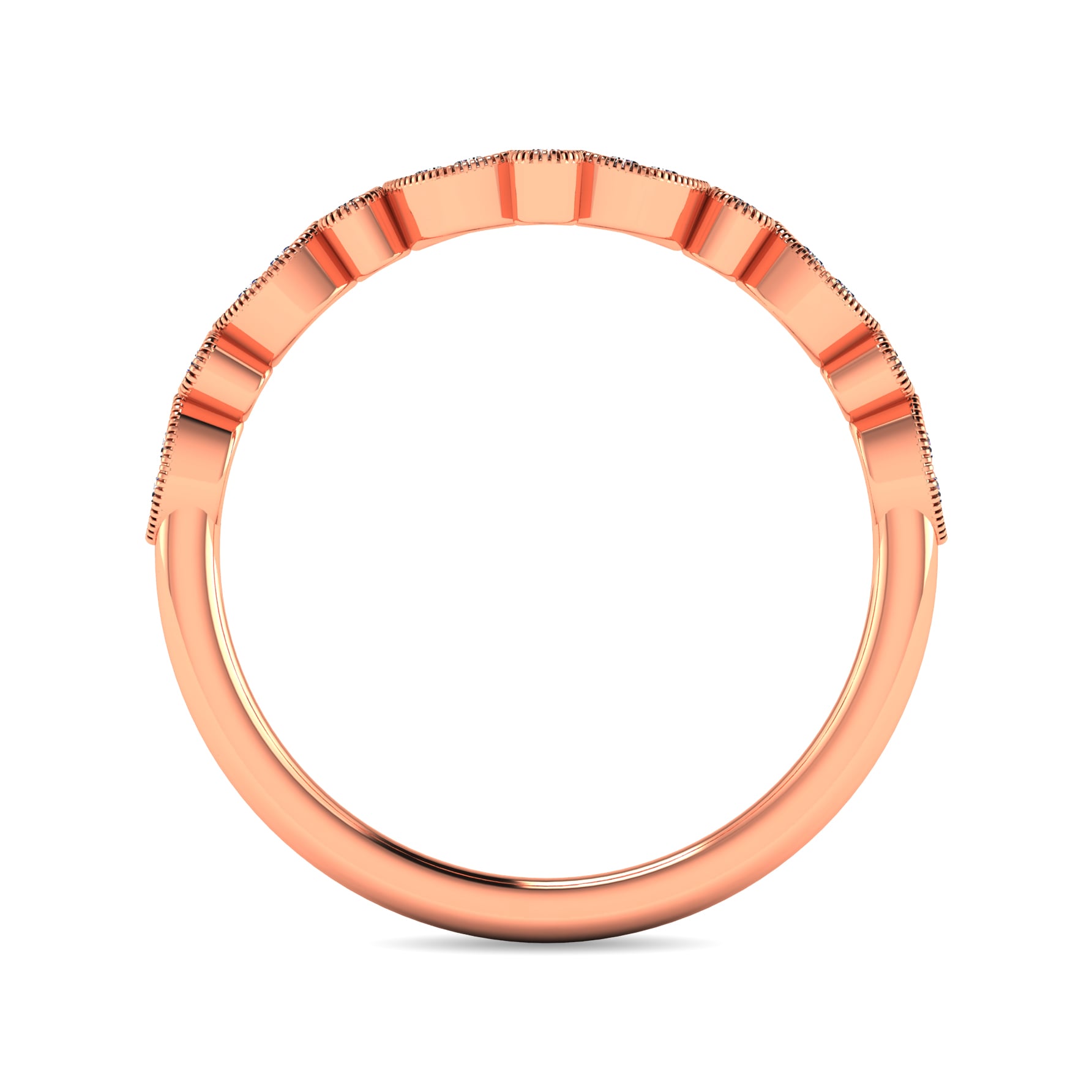 Diamond 1/10 Ct.tw Anniversary Band in 10K Rose Gold