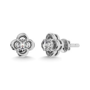 Diamond 1/3 Ct.tw Solitaire Stud Earrings in 14K White Gold