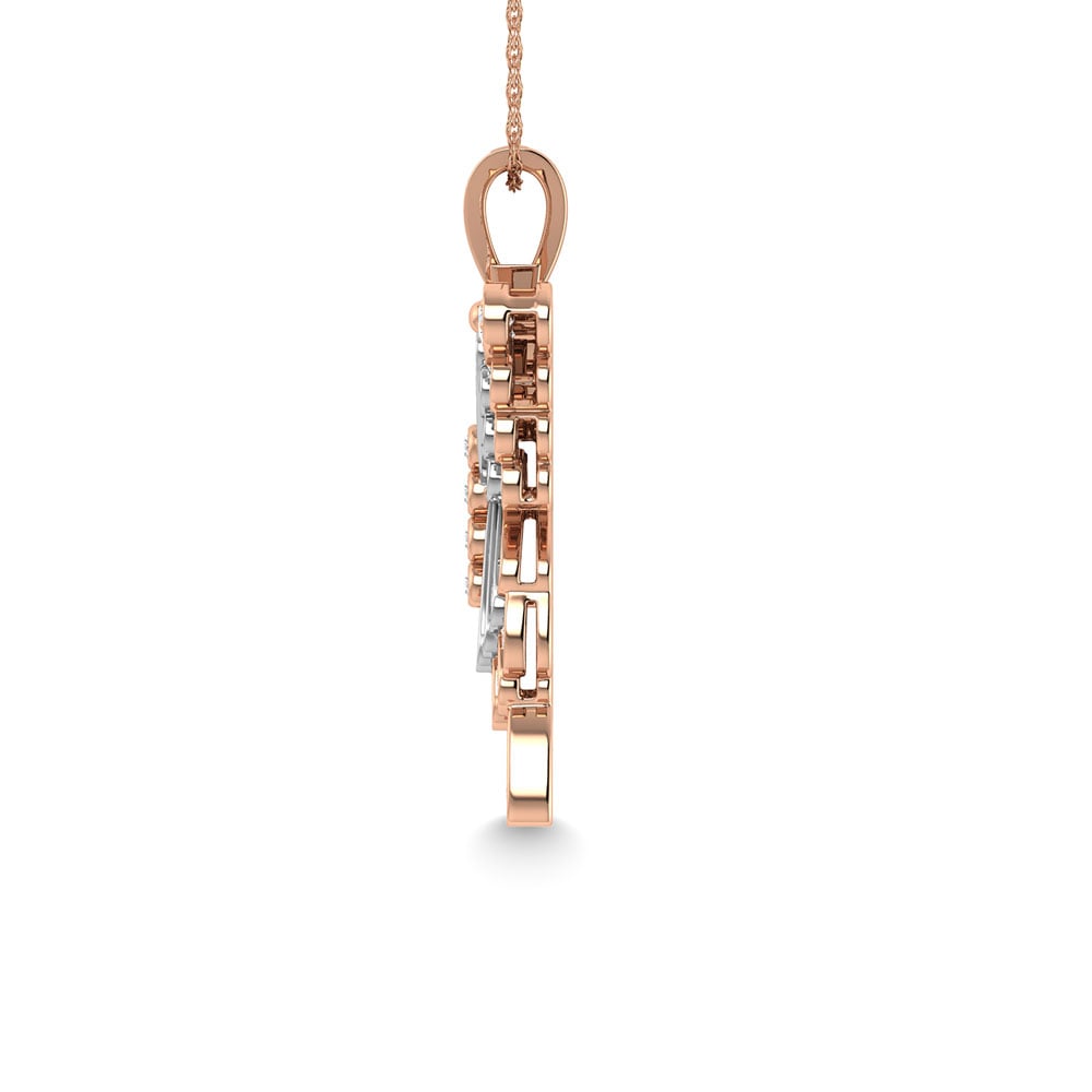 Diamond 1 7/8 Ct.Tw. Butterfly Pendant in 10K Two Tone
