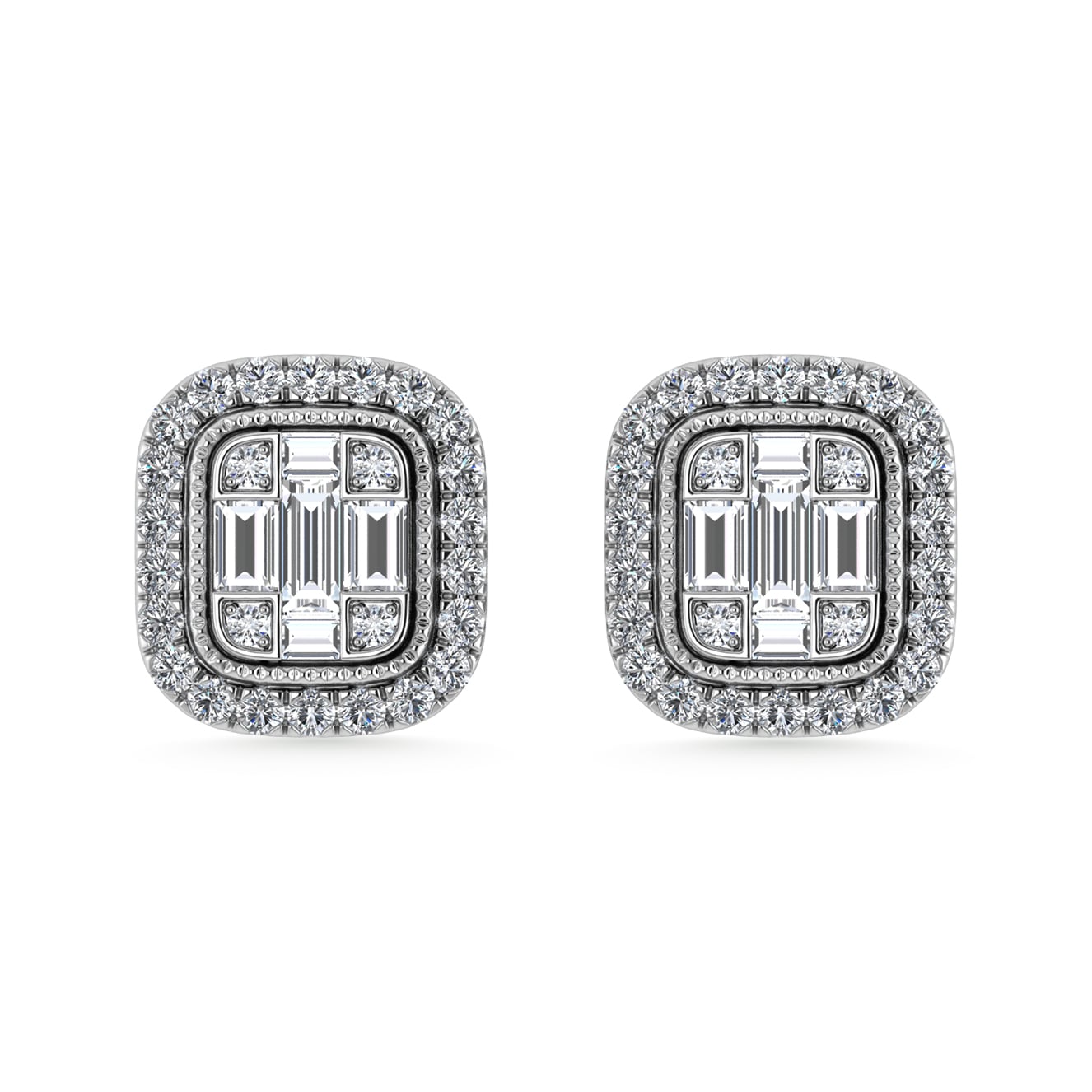 Diamond 3/8 Ct.Tw. Fashion Earrings in 10K White Gold