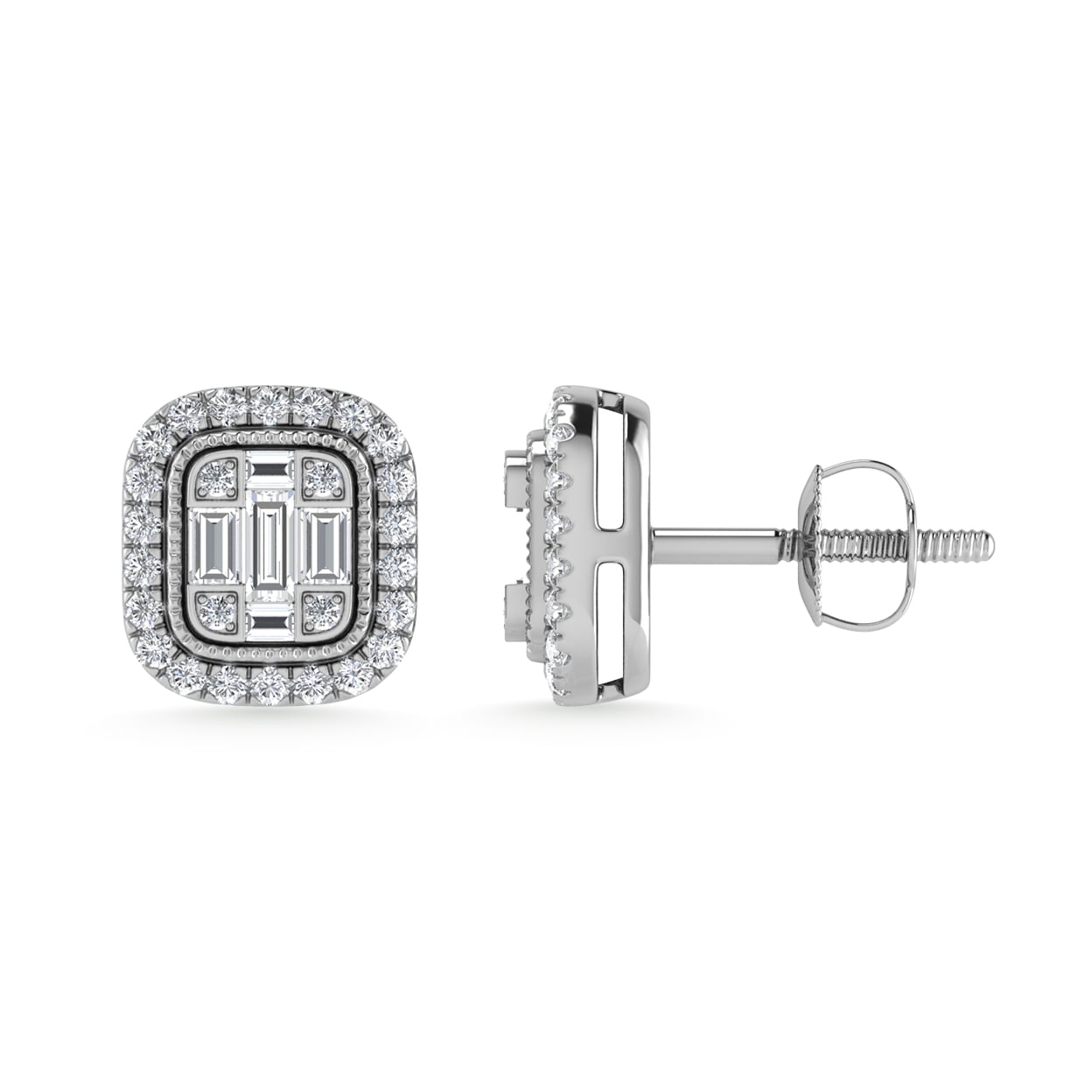 Diamond 3/8 Ct.Tw. Fashion Earrings in 10K White Gold
