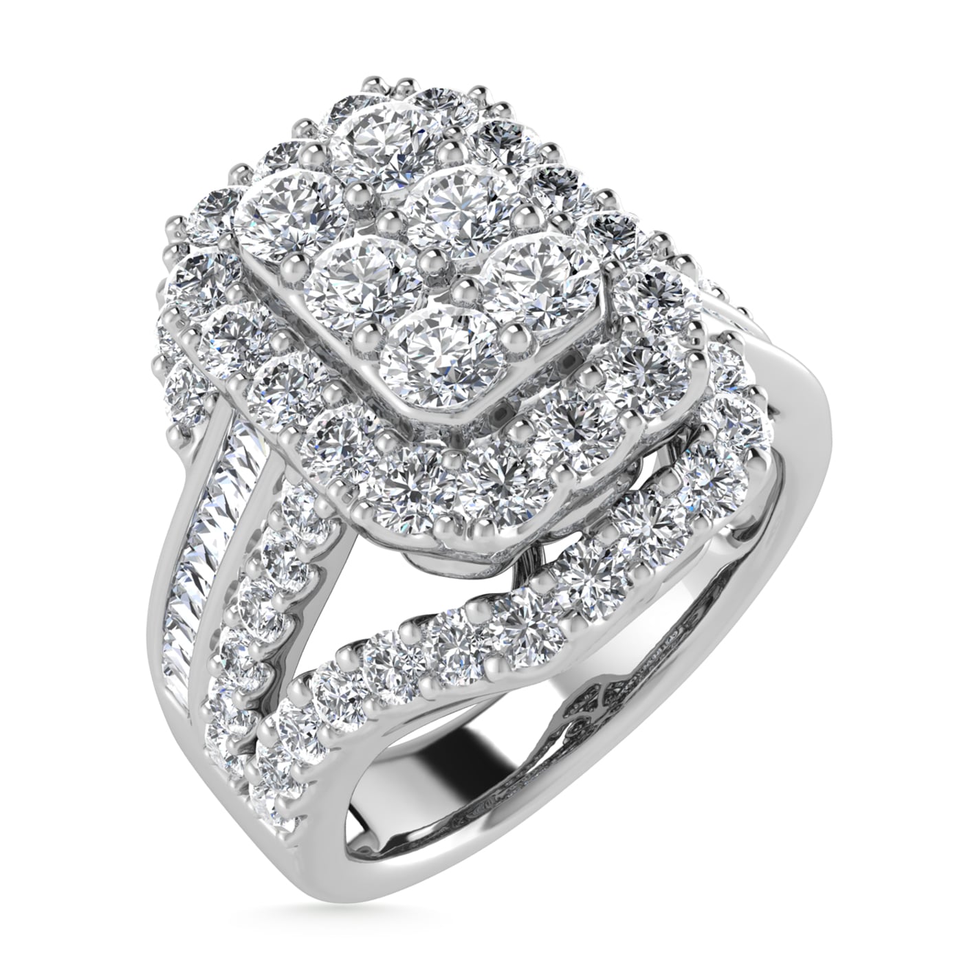 10K White Gold Diamond 2 Ct.Tw. Engagement Ring