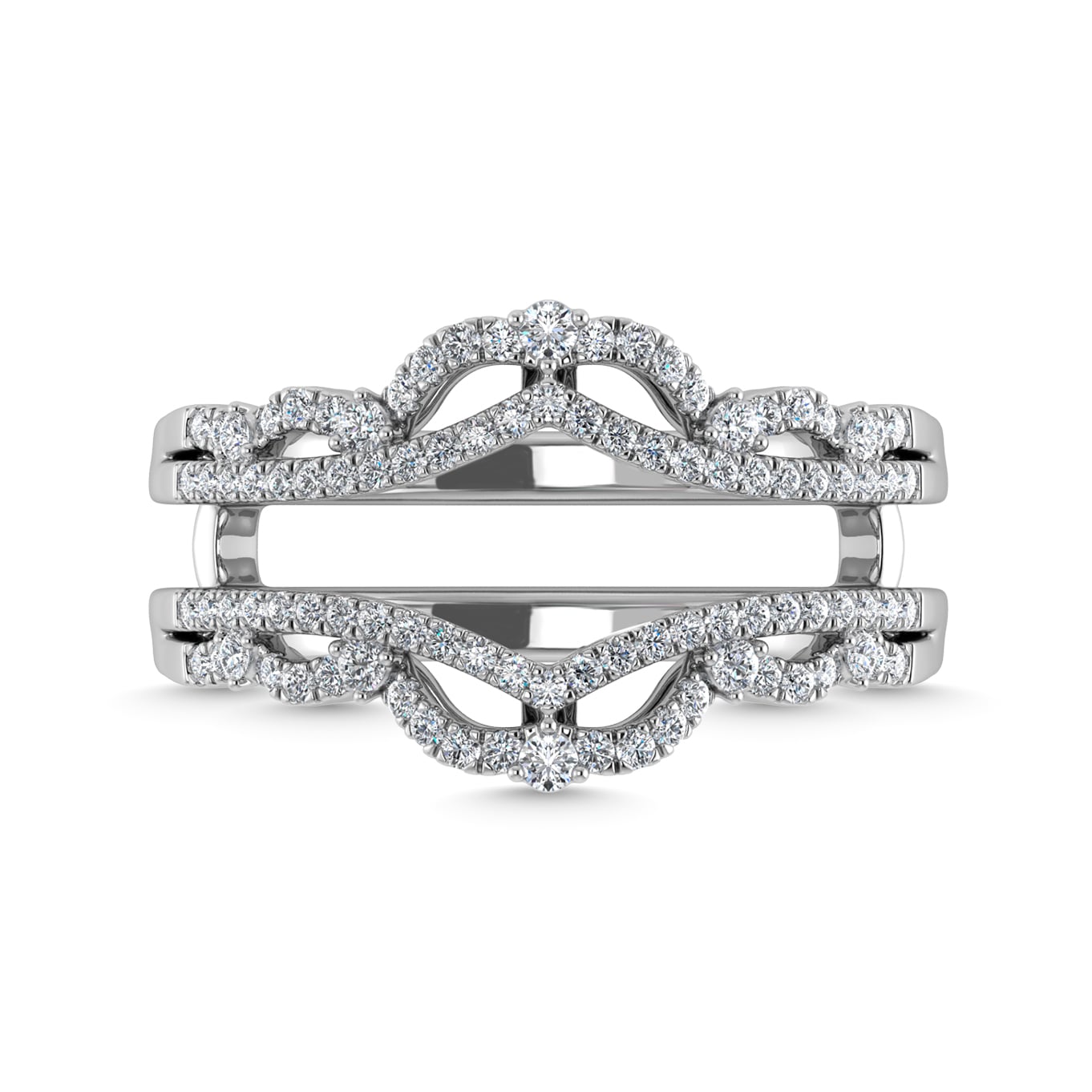 Diamond 1/3 Ct.Tw. Guard Ring in 14K White Gold