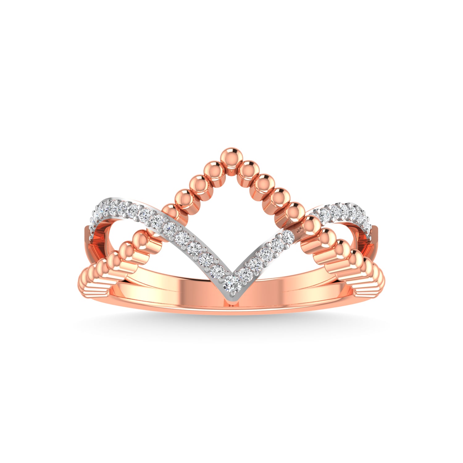 10K White Gold Diamond 1/6 Ct.Tw. Fashion Ring