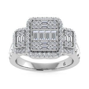 14K White Gold Diamond 1 1/2.Ct. Tw. Engagement Ring