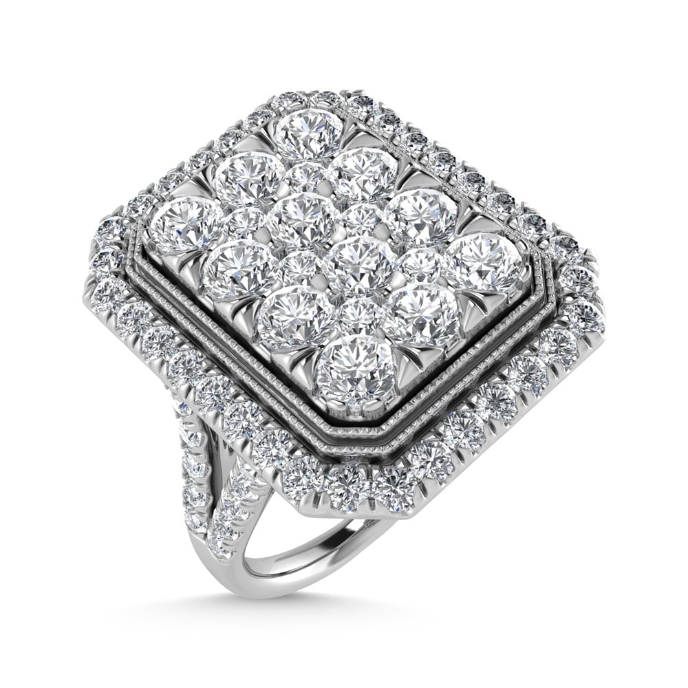 14K White Gold Diamond 2 3/4 Ct.Tw. Engagement Ring