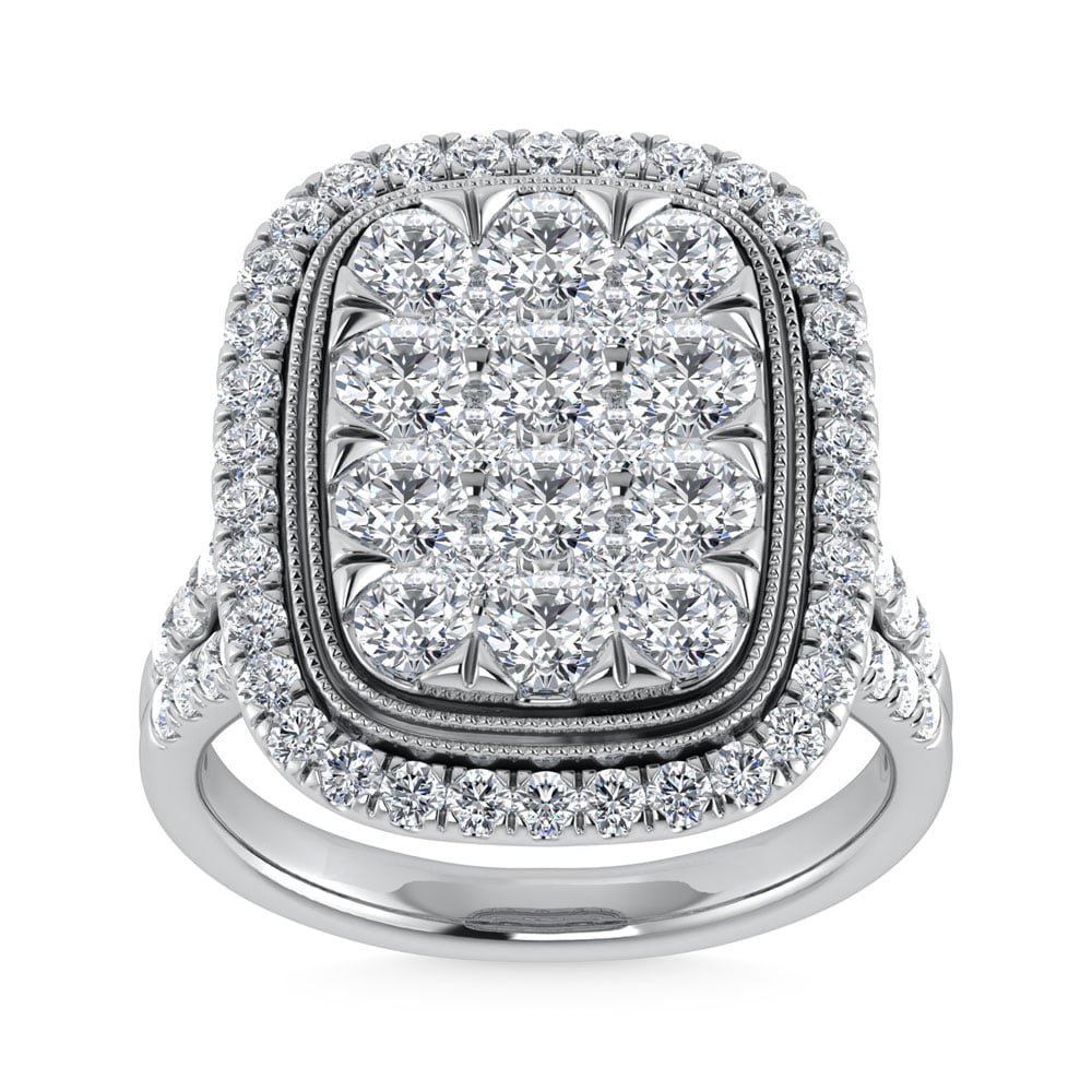 14K White Gold Diamond 2 3/4 Ct.Tw. Engagement Ring