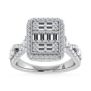 14K White Gold Diamond 1 1/4.Ct. Tw. Engagement Ring