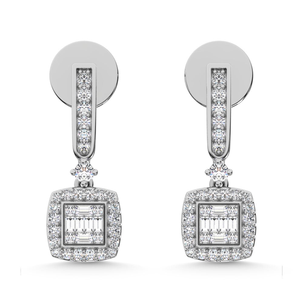 14K Rose Gold Diamond 1/2 Ct.Tw. Fashion Earrings