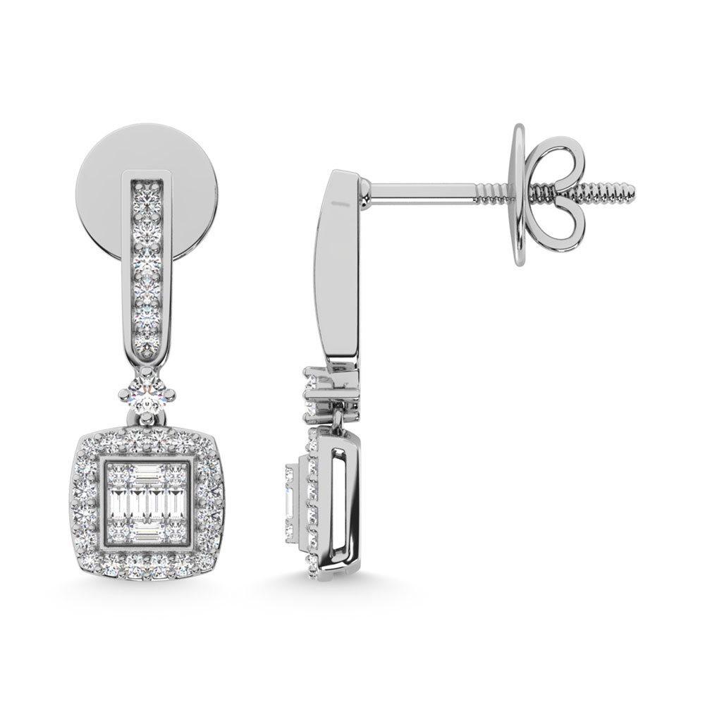 14K Rose Gold Diamond 1/2 Ct.Tw. Fashion Earrings