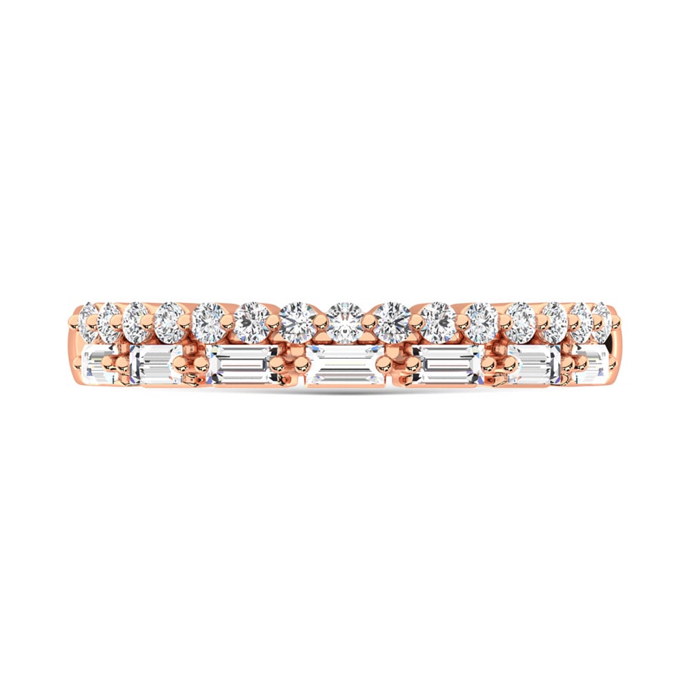 14K Rose Gold Diamond 1/3 Ct.Tw. Stack Band