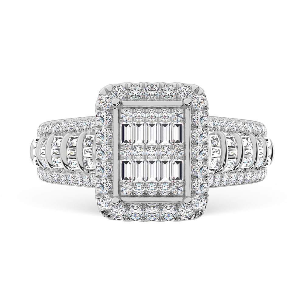 14K White Gold Diamond 1 Ct.Tw. Engagement Ring