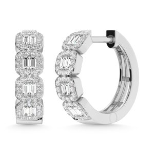 14K White Gold Diamond 1/2 Ct.Tw. Fashion Earrings