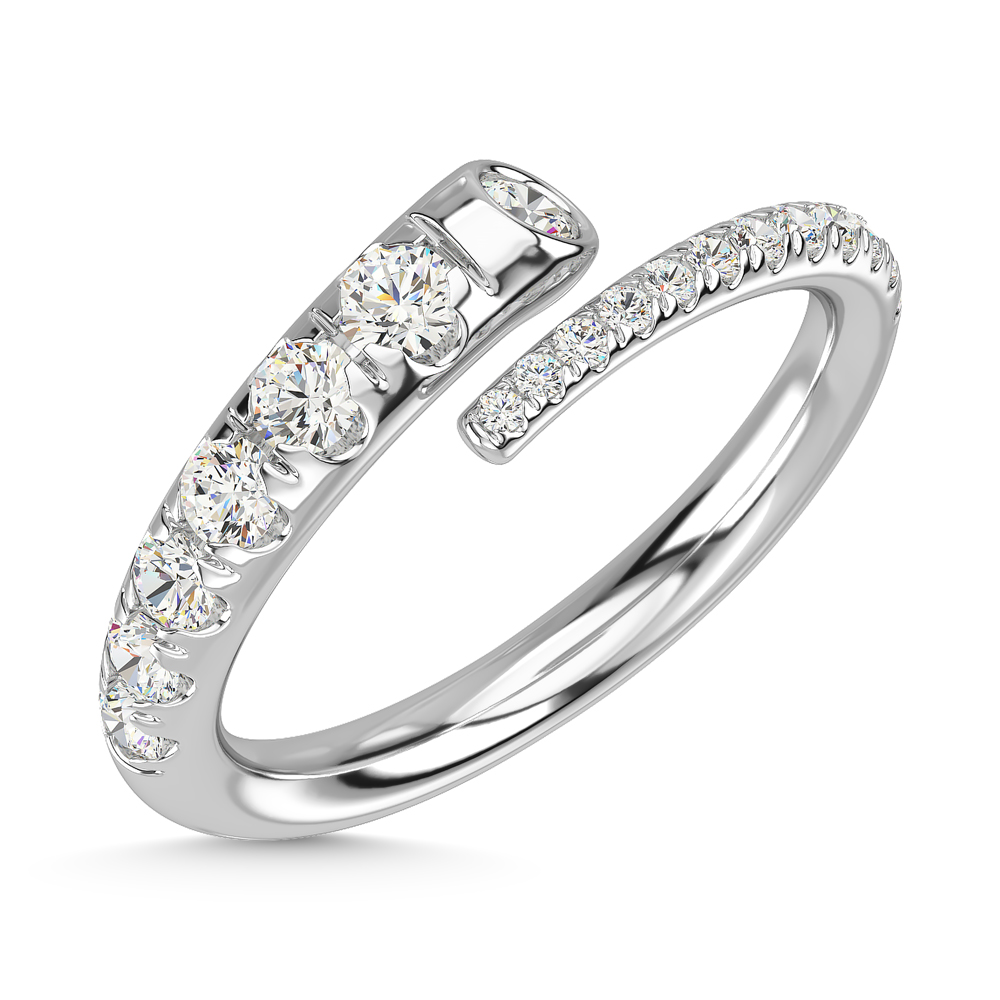 14K White Gold Diamond 1/2 Ct.Tw. Fashion Ring