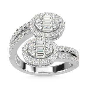 14K White Gold Diamond 1 Ct.Tw. Fashion Ring