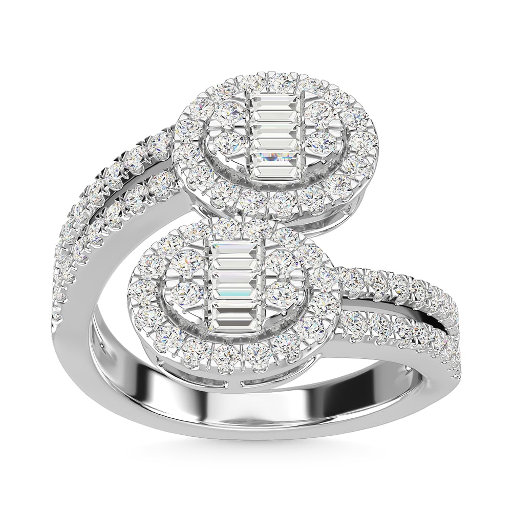 14K White Gold Diamond 1 Ct.Tw. Fashion Ring