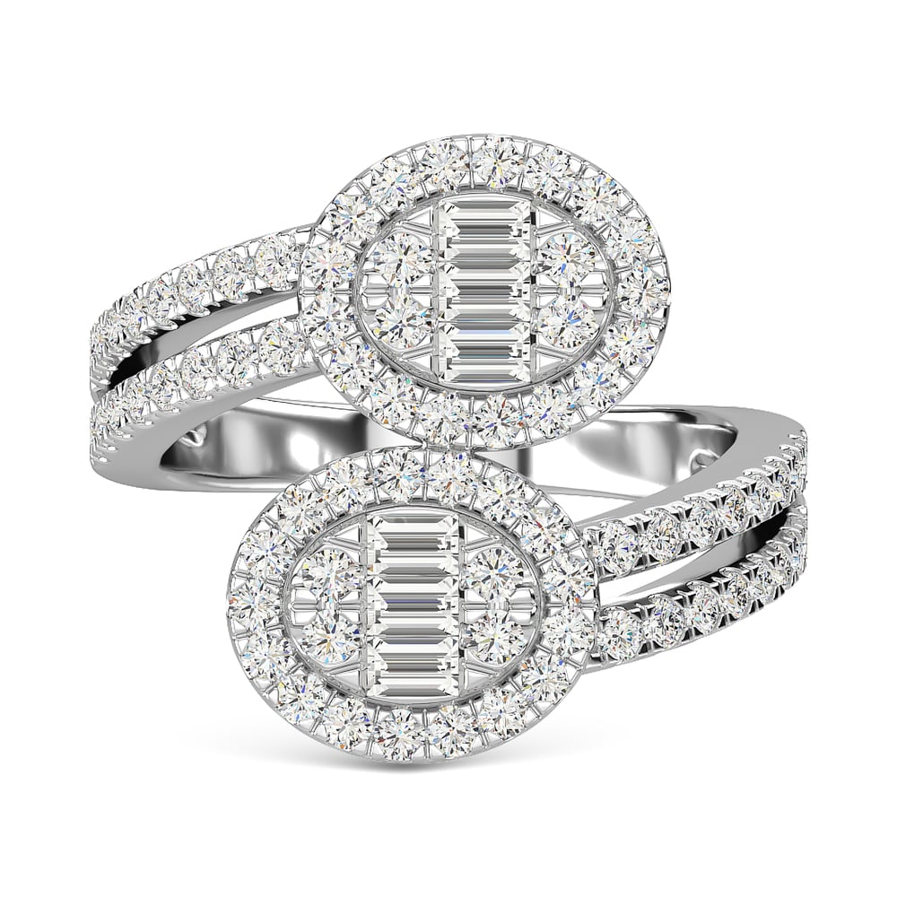14K White Gold Diamond 1 Ct.Tw. Fashion Ring