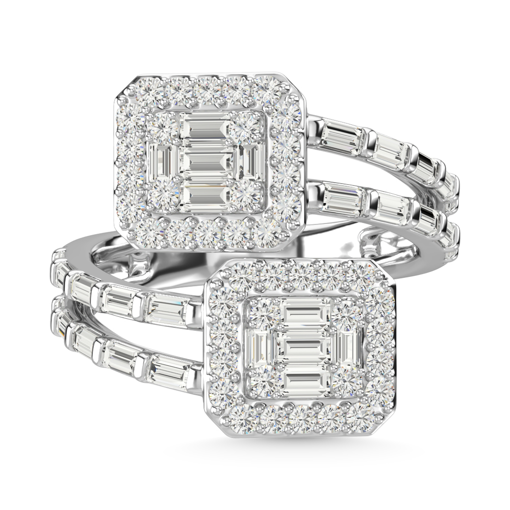 14K White Gold Diamond 1 Ct.Tw. Fashion Ring
