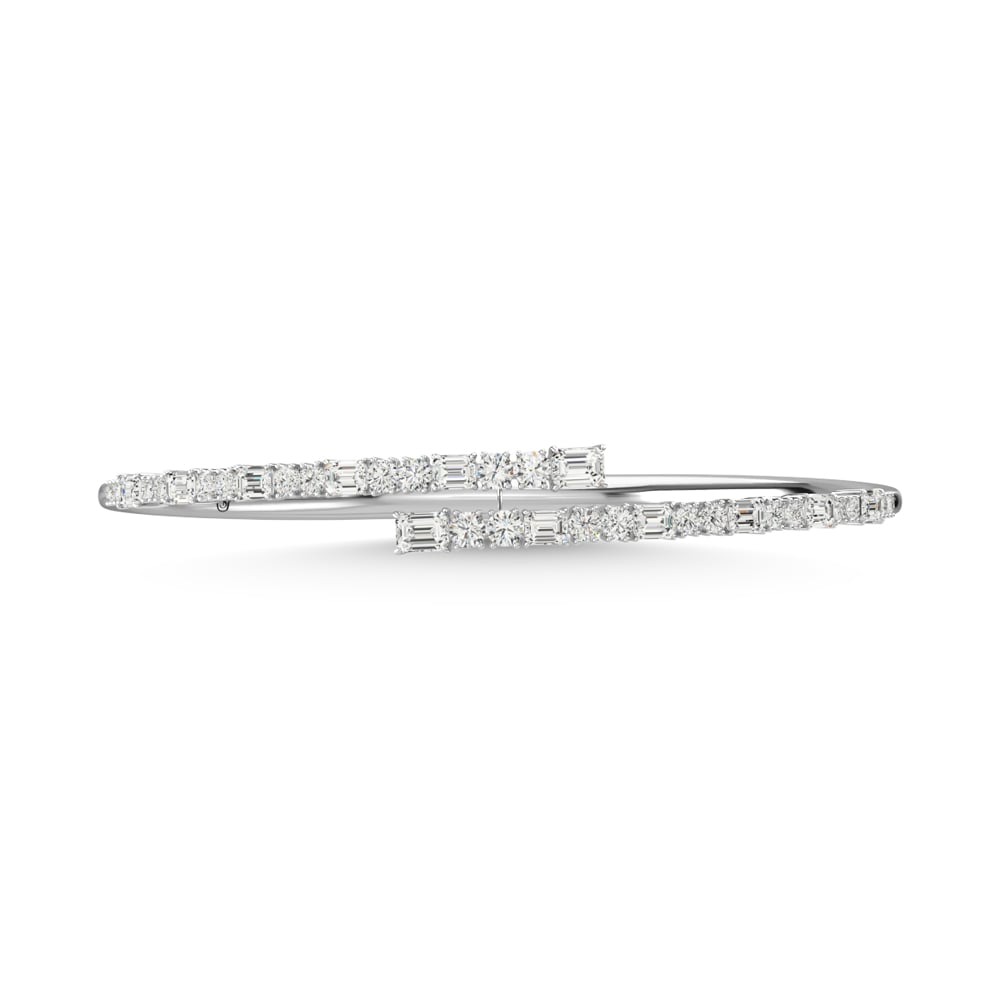 14K White Gold Diamond 2 7/8 Ct.Tw. Fashion Bangle