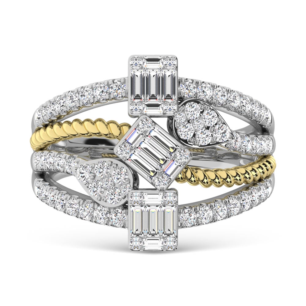14K Two Tone Diamond 1 Ct.Tw. Fashion Ring