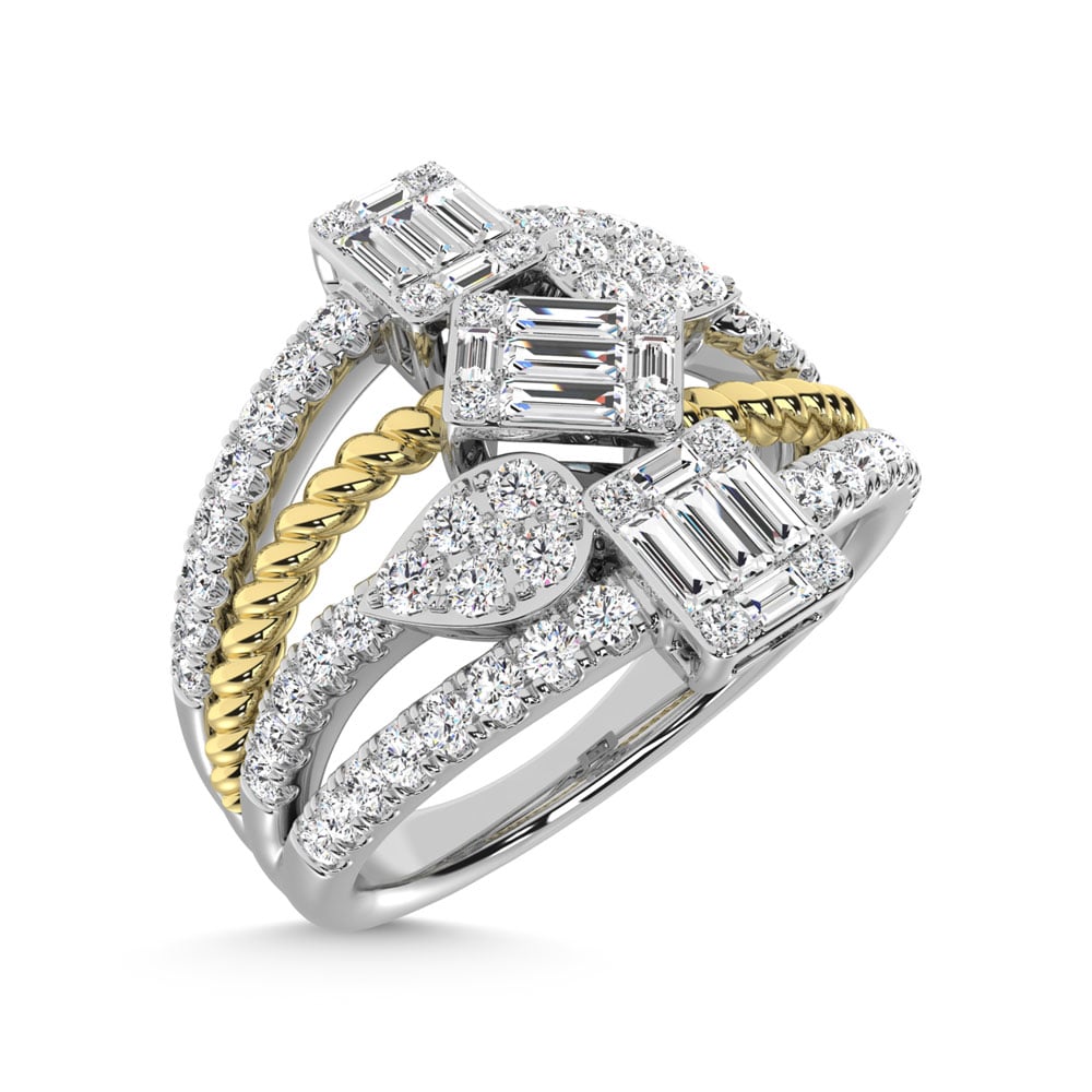 14K Two Tone Diamond 1 Ct.Tw. Fashion Ring