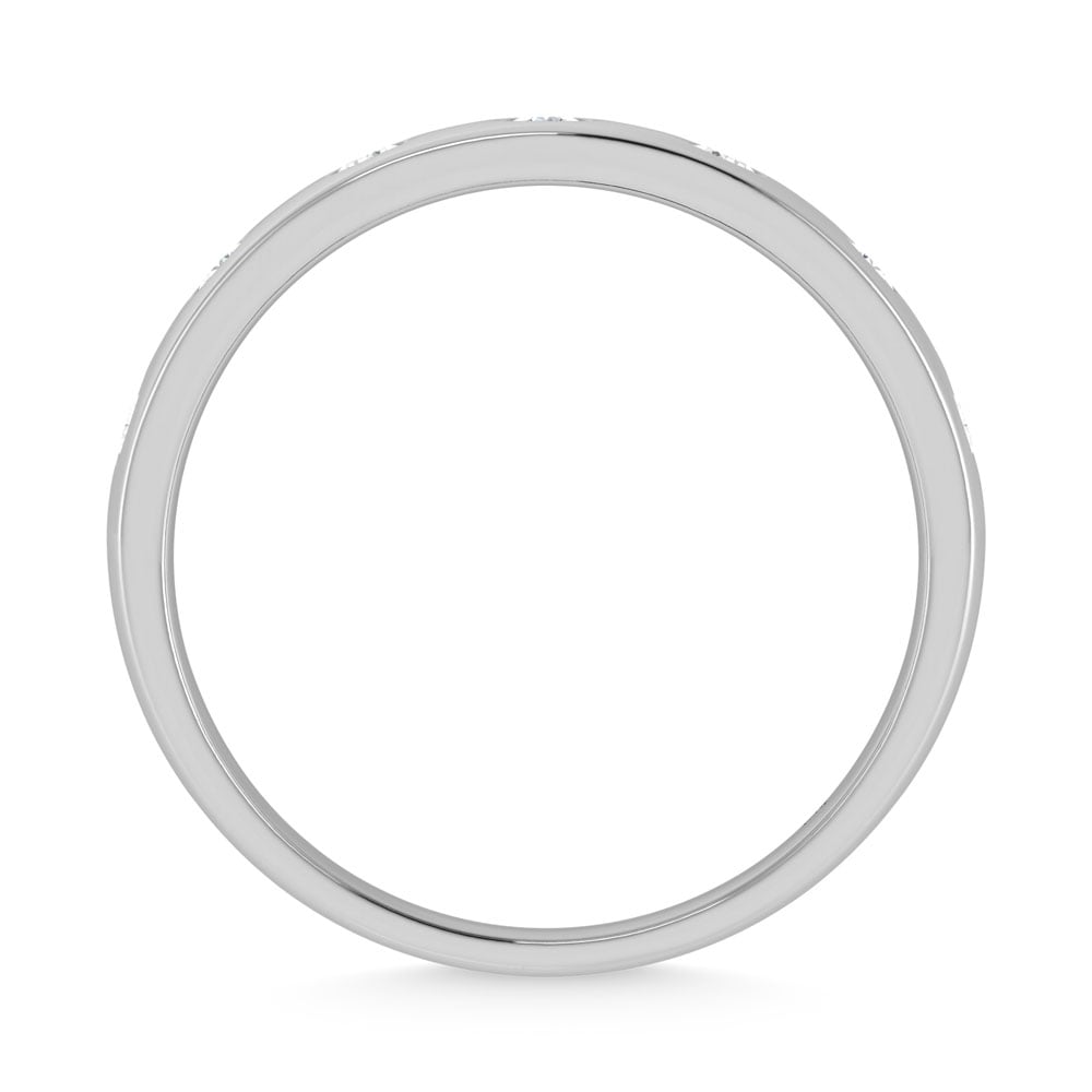 14K White Gold Diamond 1 Ct.Tw. Bezel Set Mens Machine Band