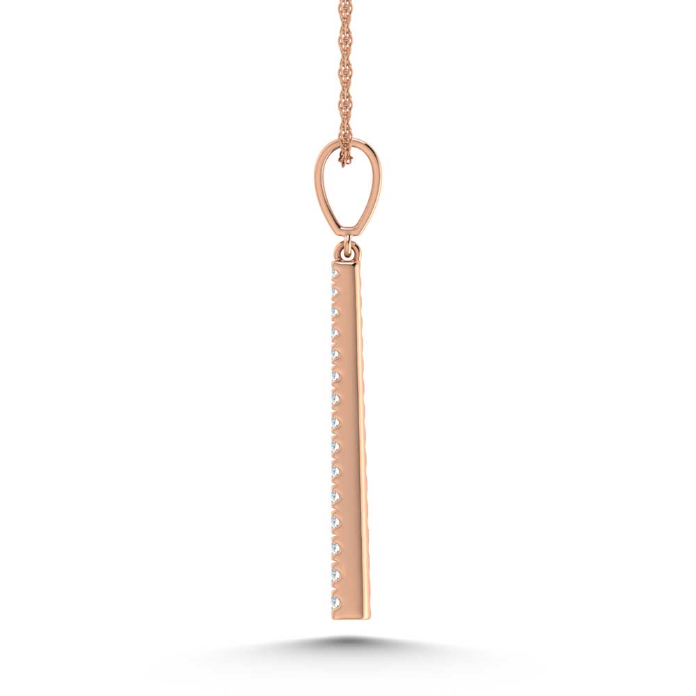 14K Rose Gold 1/5 Ct.Tw. Diamond Slide Pendant