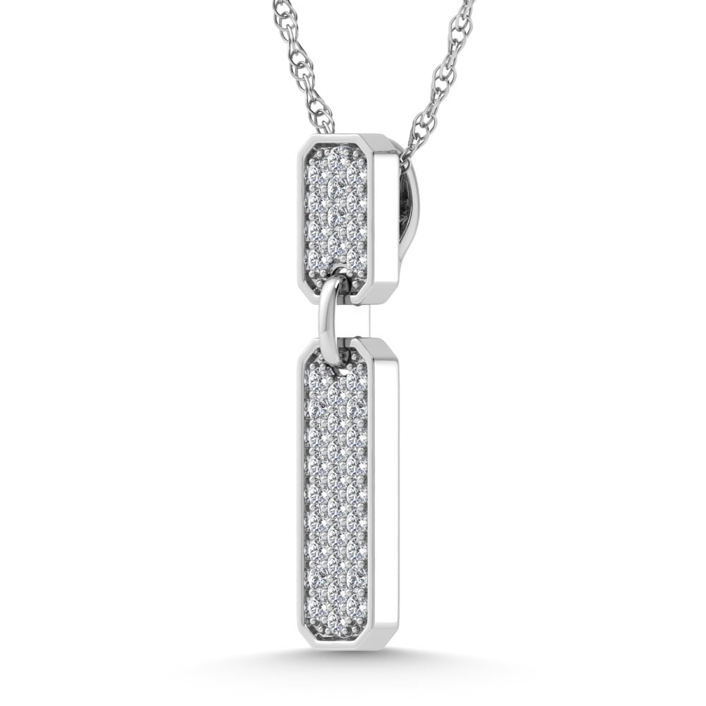 14K White Gold 1/5 Ct.Tw. Diamond Fashion Pendant
