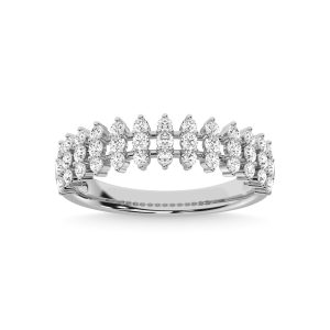 14K White Gold Diamond 1/2 Ct.Tw. Anniversary Ring