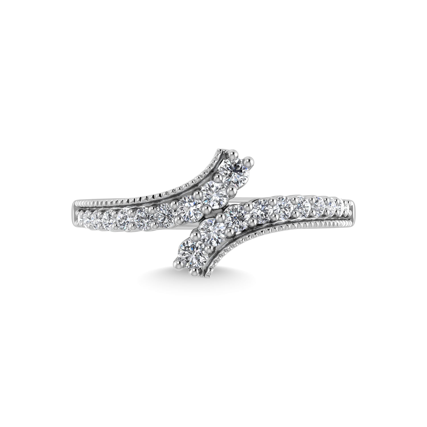 14K White Gold Diamond 3/8 Ct.Tw. Fashion Ring