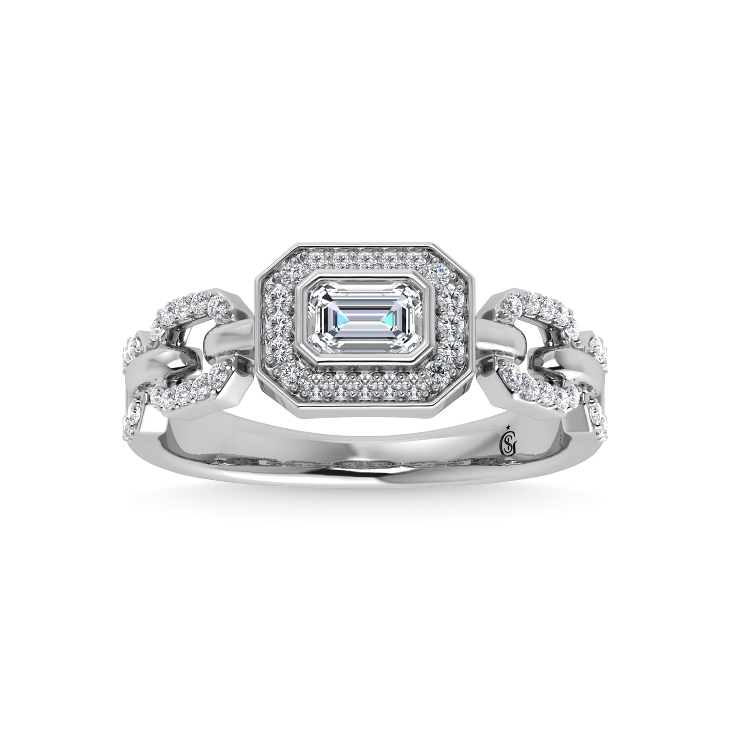 14K White Gold Diamond 1/2 Ct.Tw. Fashion Ring